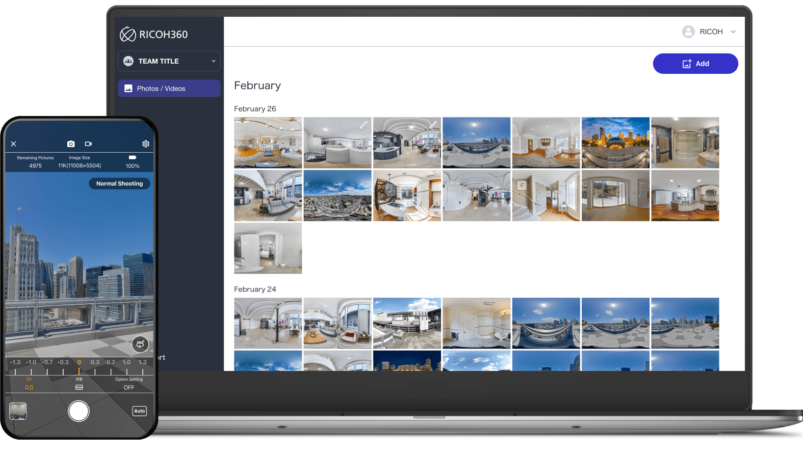 専用アプリケーションで簡単撮影・共有・保存